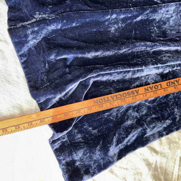 New FREE PEOPLE Adelle Velvet tunic indigo Short Sleeve V Neck Top Size small - Picture 9 of 10